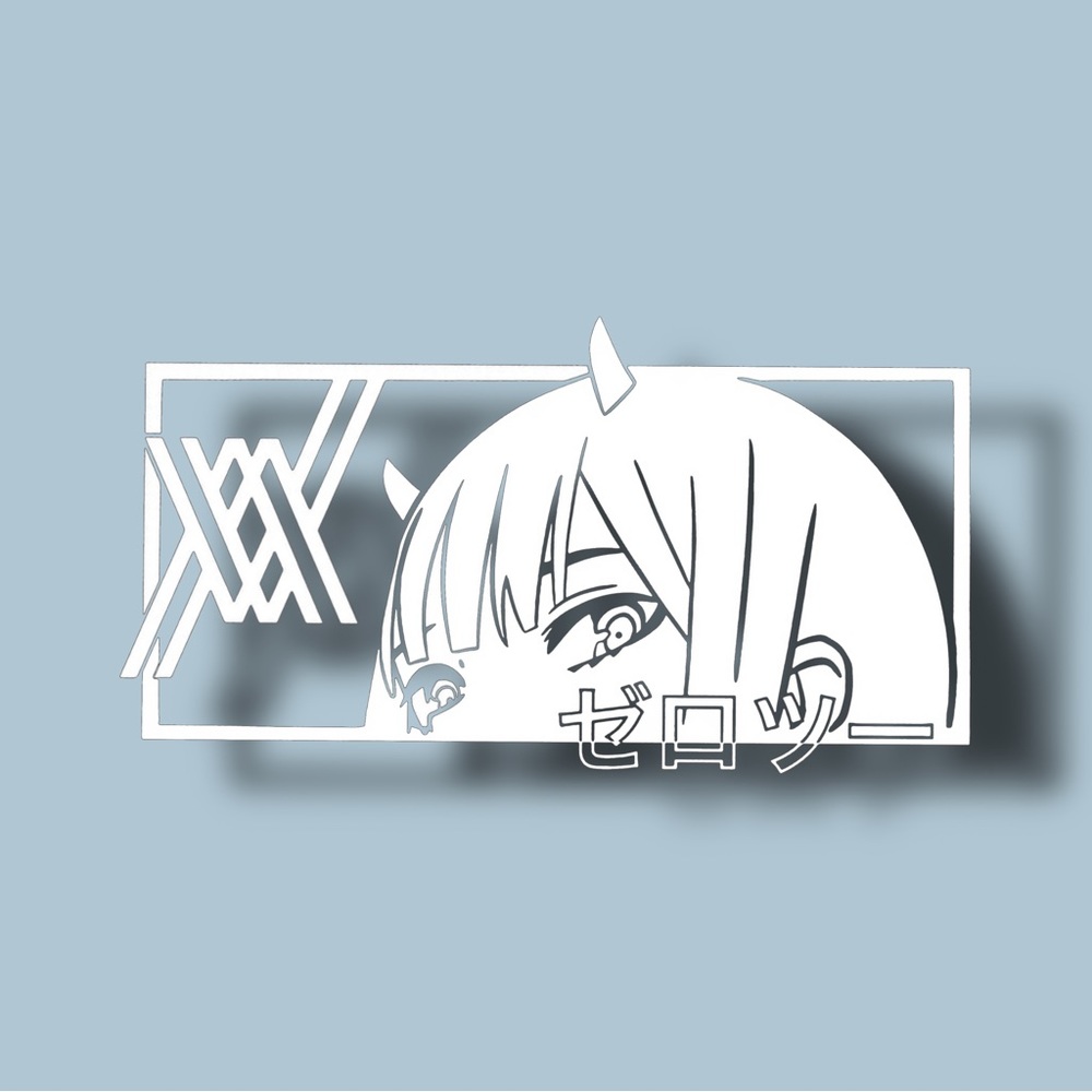 Darling In The Franxx Zero Two Vinyl Decal Laptop Sticker Car Decal